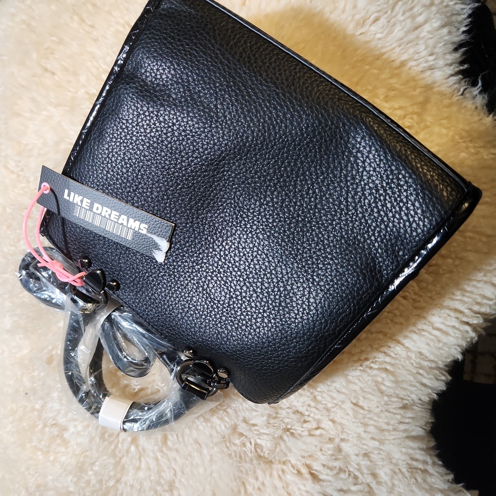 Like Dreams Black Handbag. Hudson Mini Tote. - Picture 8 of 8